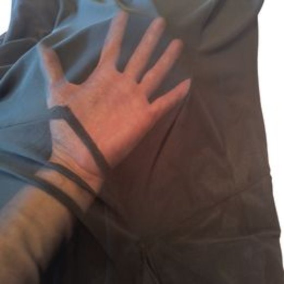 Black Flutter Sleeve Beaded Midi Length Dress - Picture 9 of 10